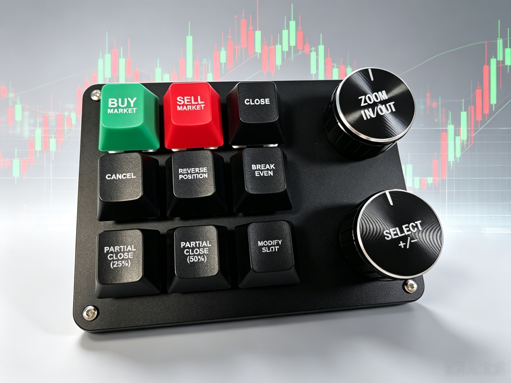 9 Key Professional Stock Trading Keypad Multi-Function Hotkey Controller for Traders Keyboard The Knob with label
