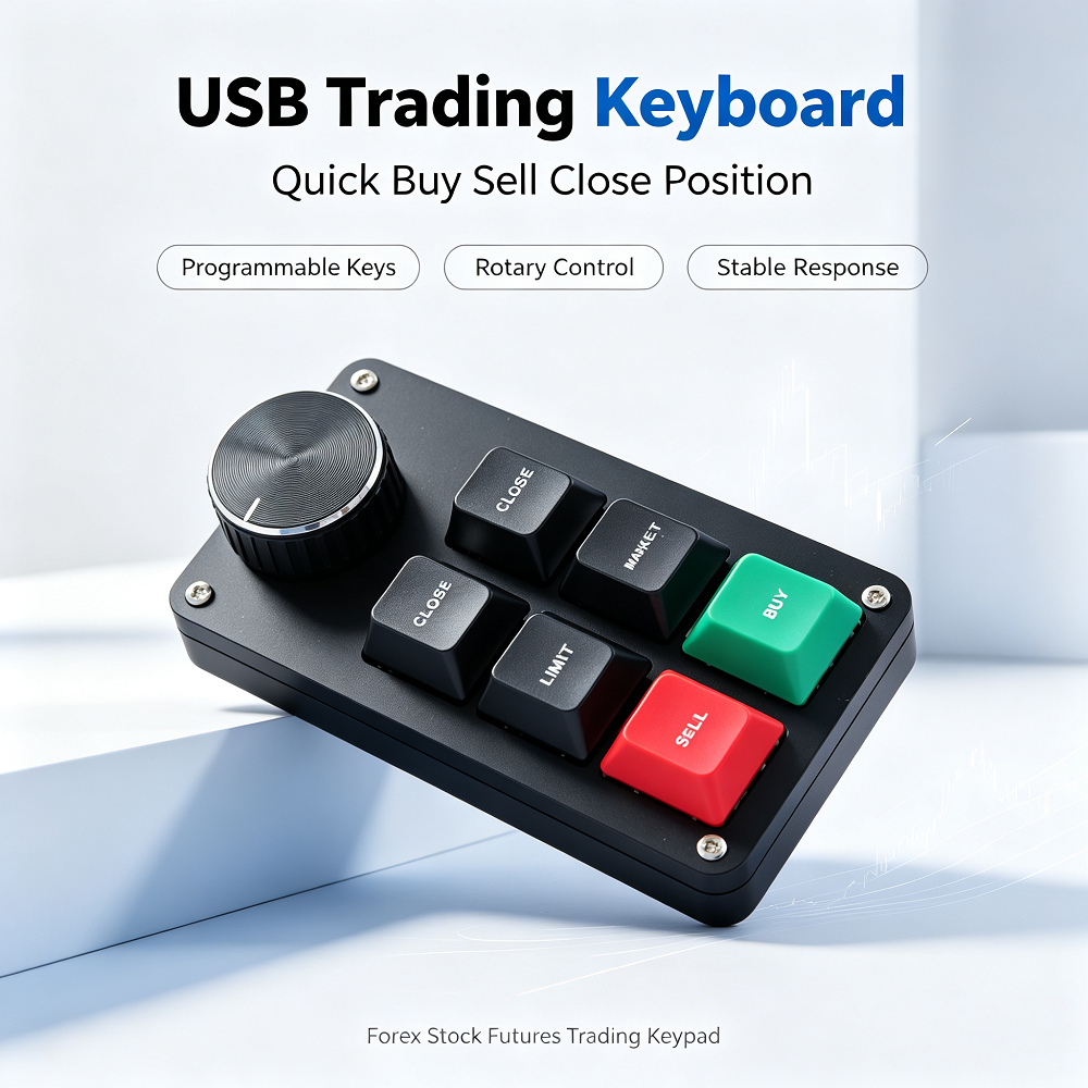6 Key Professional Stock Trading Keypad Multi-Function Hotkey Controller for Traders Keyboard
