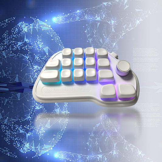 17-key customized keyboard, TYPE-C port wired connection, can be customized keys, in line with a variety of scenarios to use